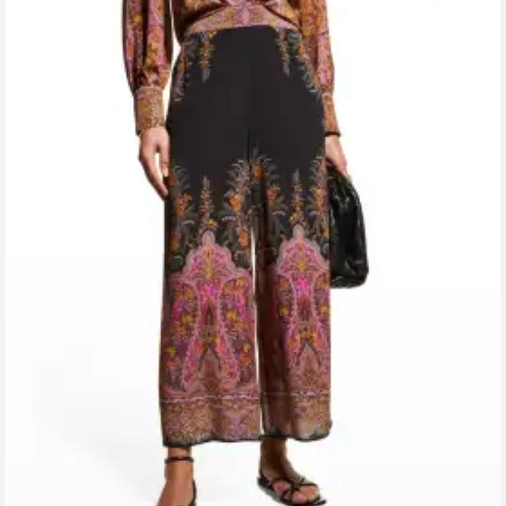Haute Hippie paisley floral palazzo pant